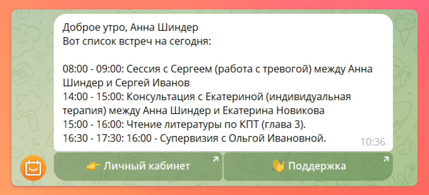 Как использовать телеграм-бот Планёрки