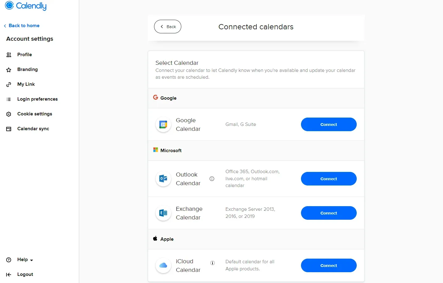 Подключение календаря в Calendly