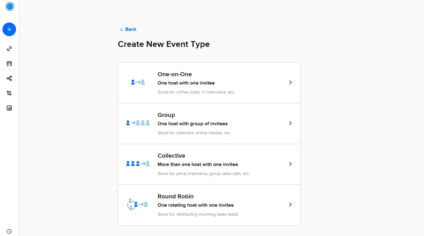 Создание встречи Calendly
