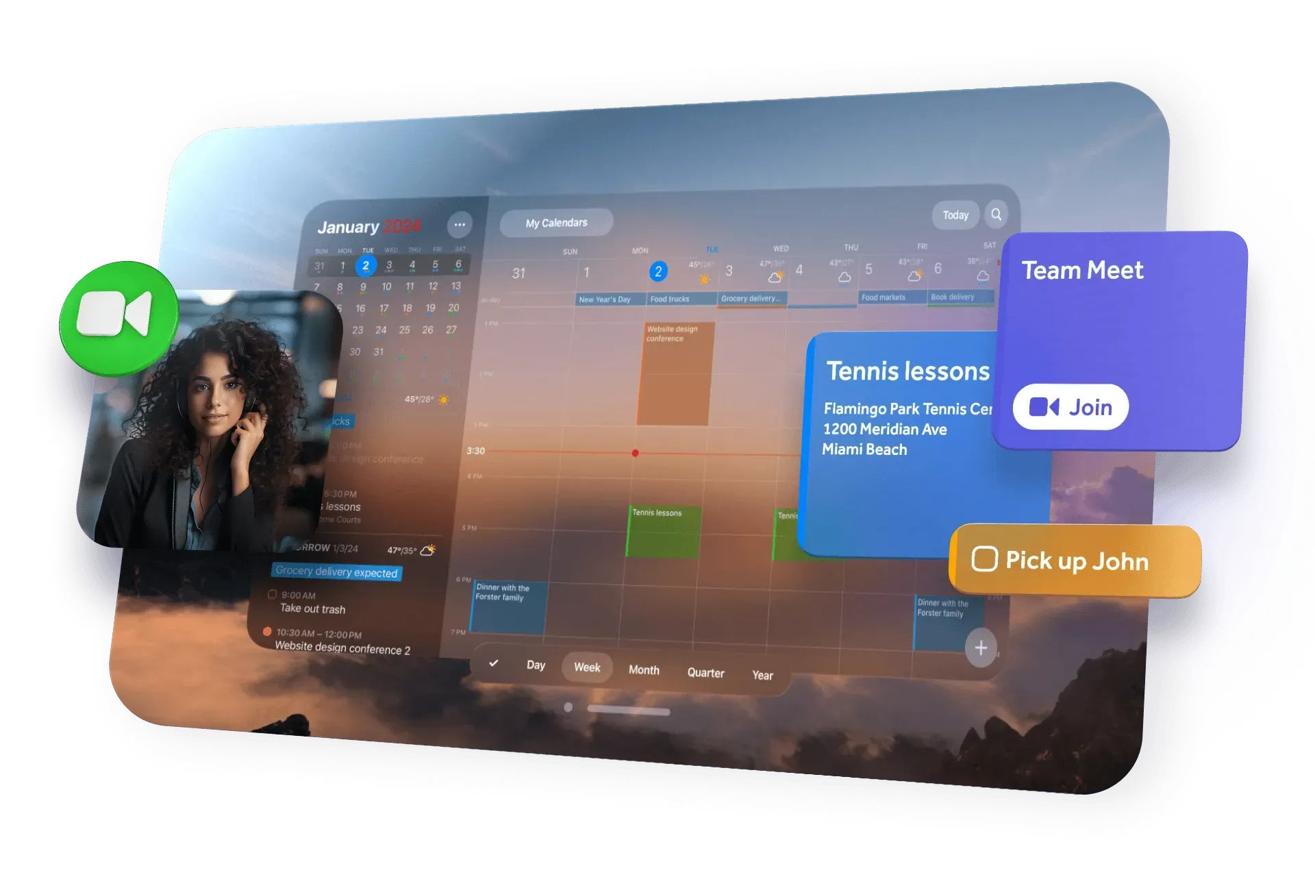 Календарь Fantastical. Источник: https://flexibits.com/fantastical 