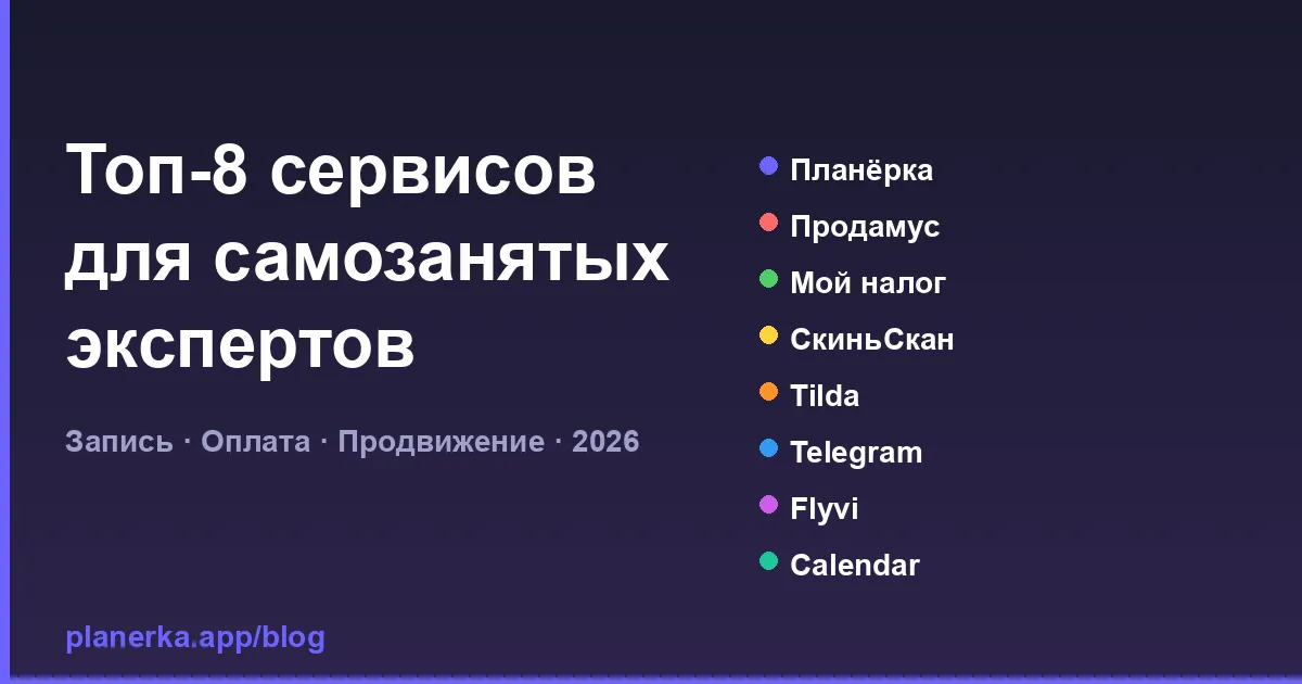 Топ-8 сервисов для самозанятых экспертов в 2026 году