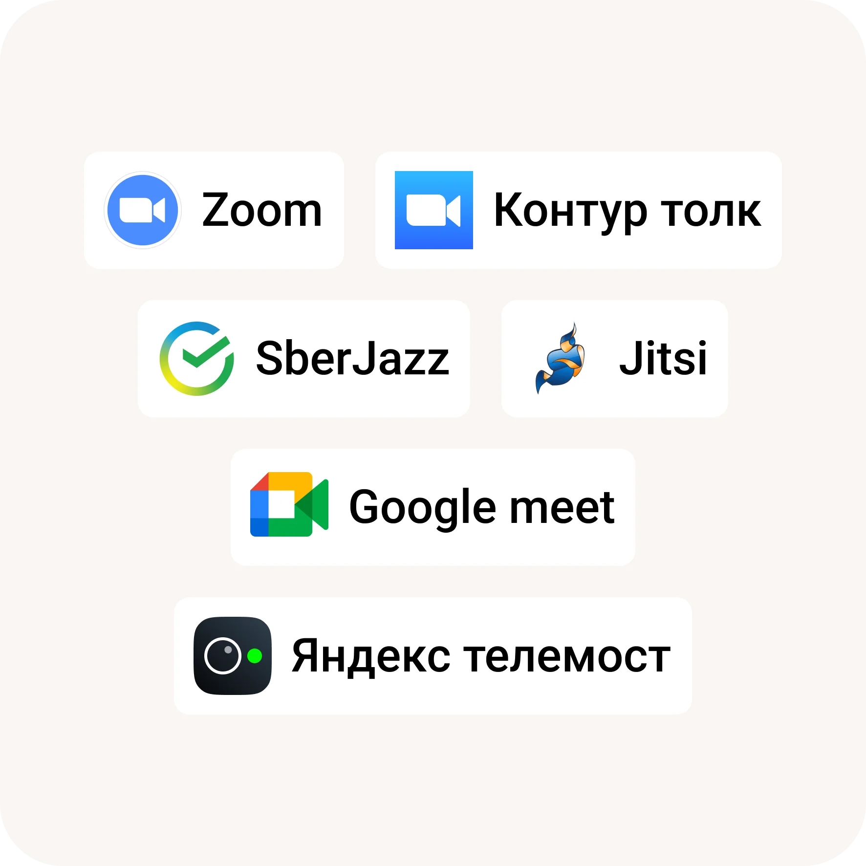 Выберите формат встречи