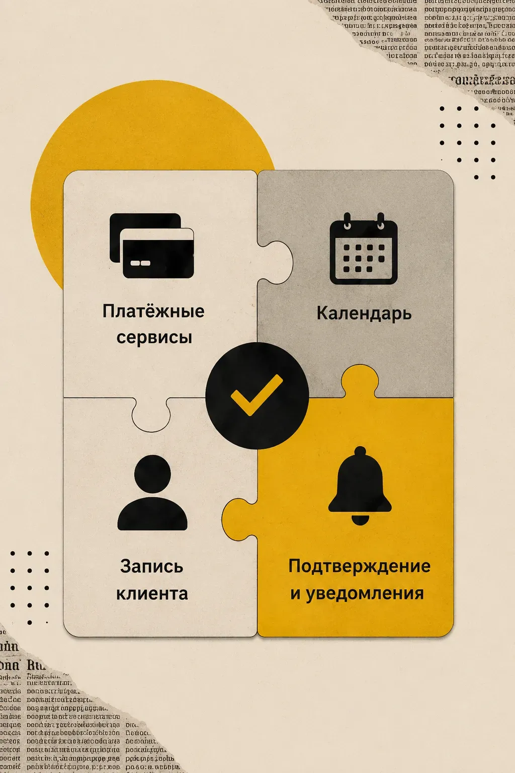 Платформа записи для психолога объединяет бронирование, календарь, оплату и уведомления в одном сервисе