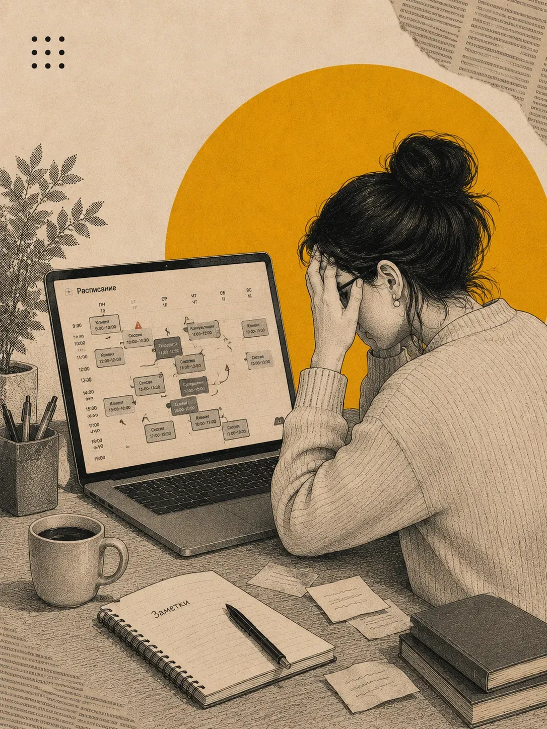 Когда запись клиентов ведется в календаре, блокноте, мессенджере, легко запутаться в переносах, оплатах и свободных слотах