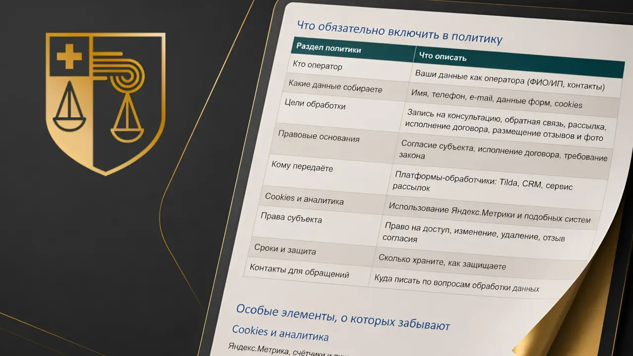 Урок 2. Политика обработки персональных данных